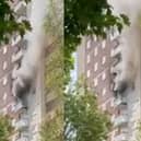 Fire at St Giles Court in Rowley Regis.