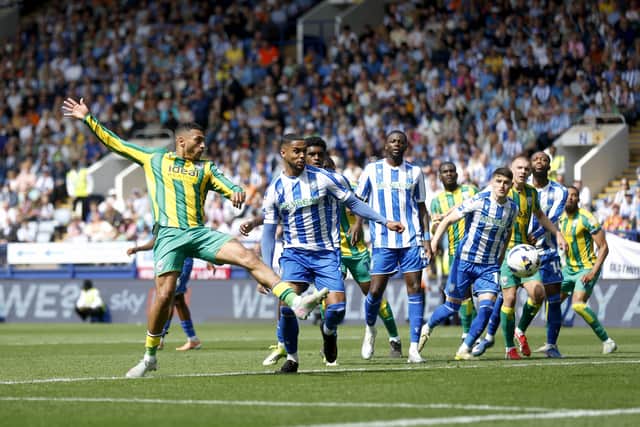 Karlan Grant pulled one back late on. (Photo by Adam Fradgley/West Bromwich Albion FC via Getty Images