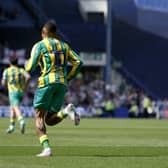Karlan Grant, who is out of contract at The Hawthorns, netted a scruffy late consolation. Albion FC via Getty Images)
