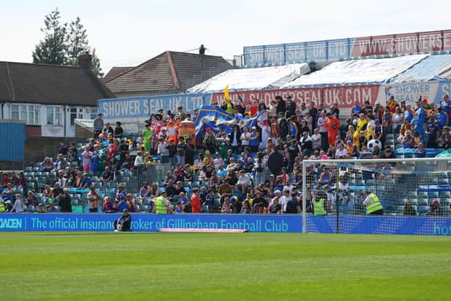Shrewsbury Town fans at Gillingham earlier this month