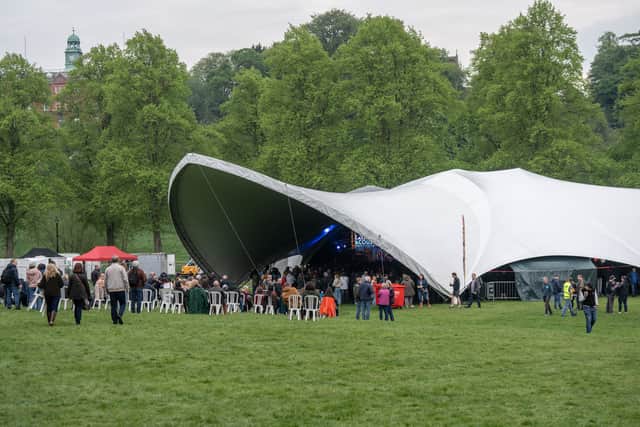 The giant tent which hosted Loopfest's opening night. Picture: Ian Knight / Z70 Photography