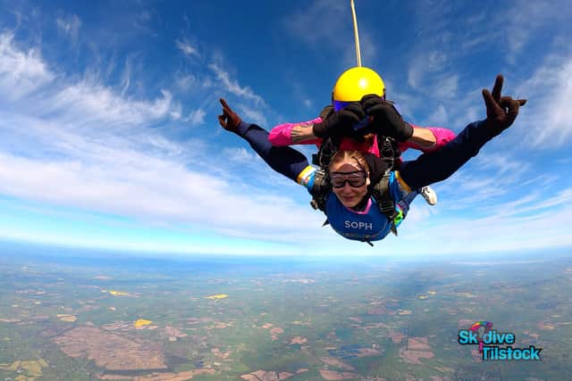 Hope House carer Sophie Lewis-Roads during her dive.