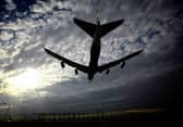 A plane comes into land at Heathrow Airport on 16 March 2007 in London.