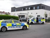 Police outside Finchley Reform Synagogue