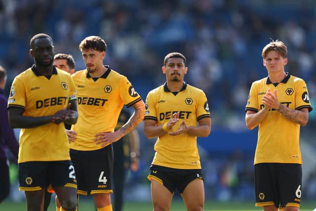 David Moller Wolfe, right, applauds Wolves fans.