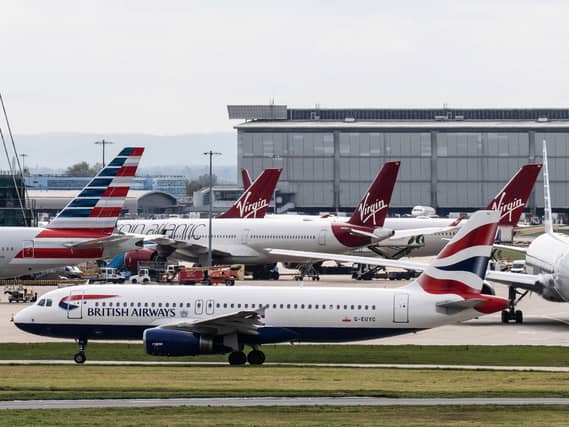 Planes at Heathrow airport