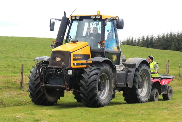 Mervyn Price with his JCB Fastrac