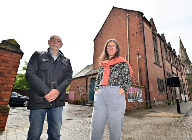 Trustee Ian Fleming and studio manager Jancis Vaughan