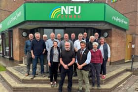 Rob Taylor QPM, Wales Wildlife & Rural Crime Police Co-ordinator, pictured with NFU Cymru Rural Affairs Board Chair Gary Yeomans and fellow board members after this week’s meeting  