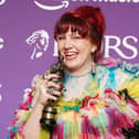 Cmat with her best album award for Euro-Country at the Ivor Novello Awards