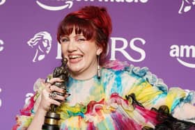 Cmat with her best album award for Euro-Country at the Ivor Novello Awards