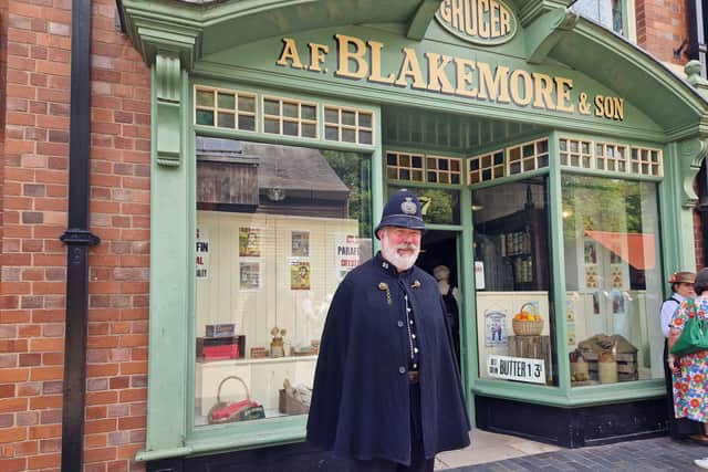 The police man at Blists Hill.