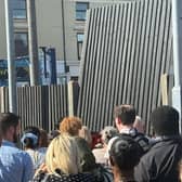 Passengers lifted a fence panel at Walsall Station