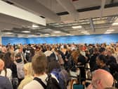 Scenes at Birmingham Airport on Friday
