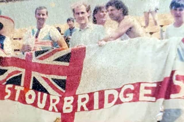 Some of the Stourbridge fans out in Mexico to support England in the 1986 World Cup.