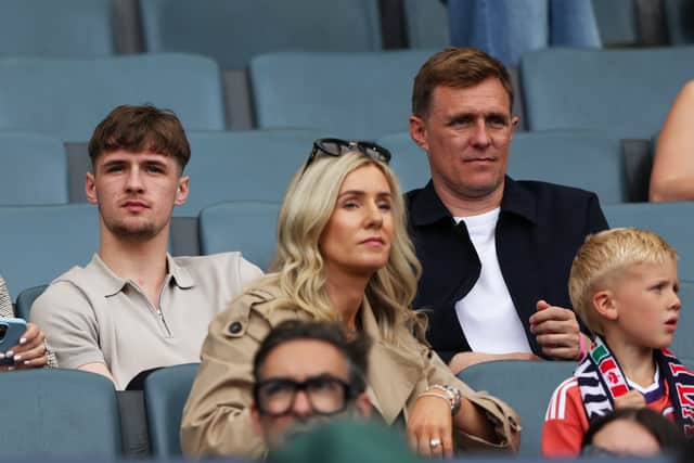 Darren Fletcher - and son Jack Fletcher - were in attendance after his other son Tyler was named amongst the Scotland substitutes.