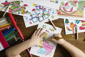 A child painting at school. 