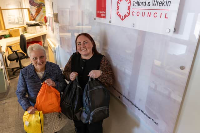 Councillor Shirley Reynolds with Teresa Tanner of Rotary Market Drayton