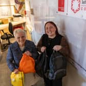 Councillor Shirley Reynolds with Teresa Tanner of Rotary Market Drayton 