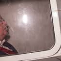 Peter Murrell in a prison van
