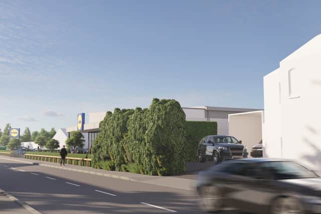 What the Lidl store planned for Shrewsbury's Welshpool Road could look like from Welshpool Road.