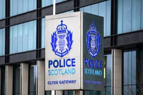 Police Scotland sign outside a police station
