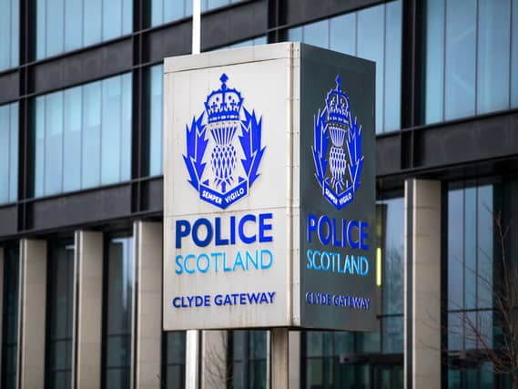 Police Scotland sign outside a police station