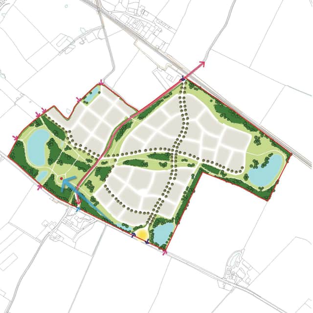 A proposed masterplan for Monument Park from Nurton Developments in Shifnal