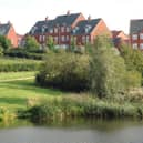 Homes and green space in Lawley