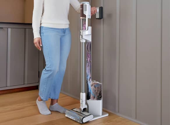 The Shark AutoEmpty vacuum can automatically store dirt for up to 30 days between emptying
