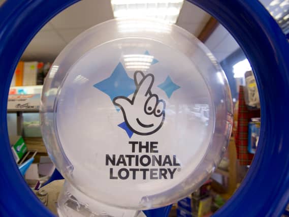 National Lottery kiosk in a shop