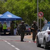 Security personnel on a street