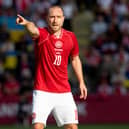Christian Eriksen playing for Denmark