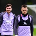 Andrew Robertson (left) and Diogo Jota