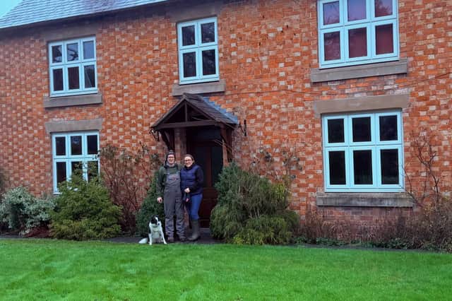 Tash and Sam at their farmhouse