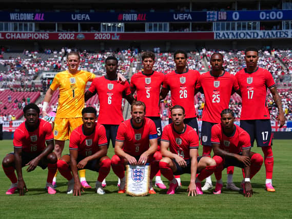 England team photo ahead of the match against New Zealand