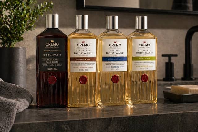 Cremo's range includes some high-end body washes, as well as shaving products and fragrances