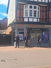 Police were called to Stafford town centre after reports of a man carrying a samurai sword.