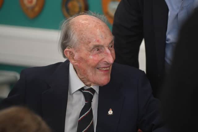 Pics at the Veterans Centre at the Robert Jones and Agnes Hunt Hospital. It was the 107th birthday of: Colin Cole.