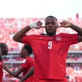 Cyle Larin celebrates