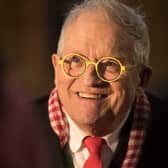 David Hockney smiling