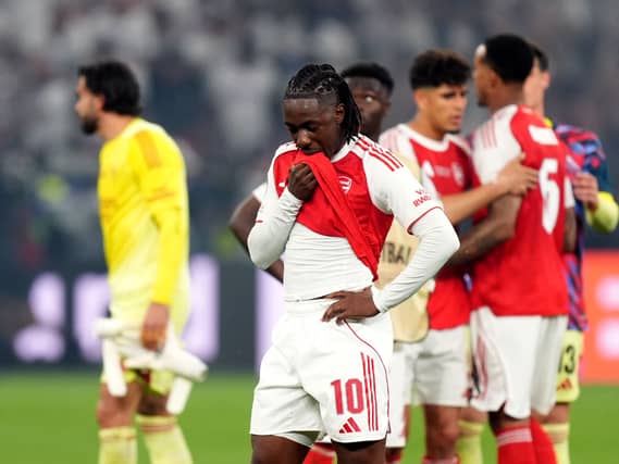Eberechi Eze dejected following the UEFA Champions League final