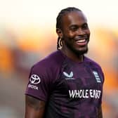 Jofra Archer trains with England at the The Gabba.
