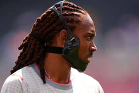 England’s Djed Spence in a protective mask