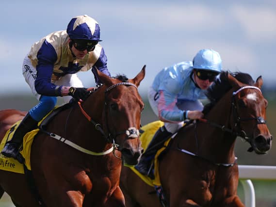 Convergent (left) winning at Newbury