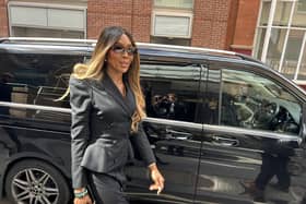 Naomi Campbell arrives at a central London tribunal for a hearing in an appeal against her charity commission ban.