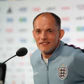 England manager Thomas Tuchel during a press conference at the Dallas Stadium