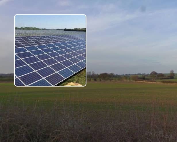 A solar farm is proposed for land east of Willmoor Lane