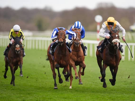 Arc Ole Ole (right) winning at Doncaster