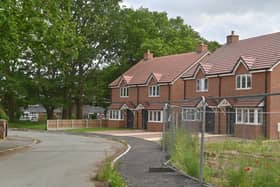 The homes at Dutton Close, Stoke Heath.